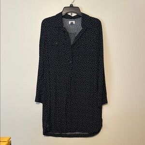 Elegant Black Polka Dot Dress